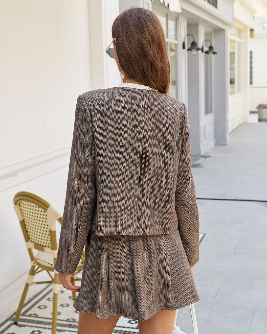Morgan and Brooke | Brown Button Pocket Jacket