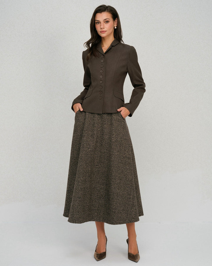 Morgan and Brooke | Single Breasted Jacket for Women in Solid Color