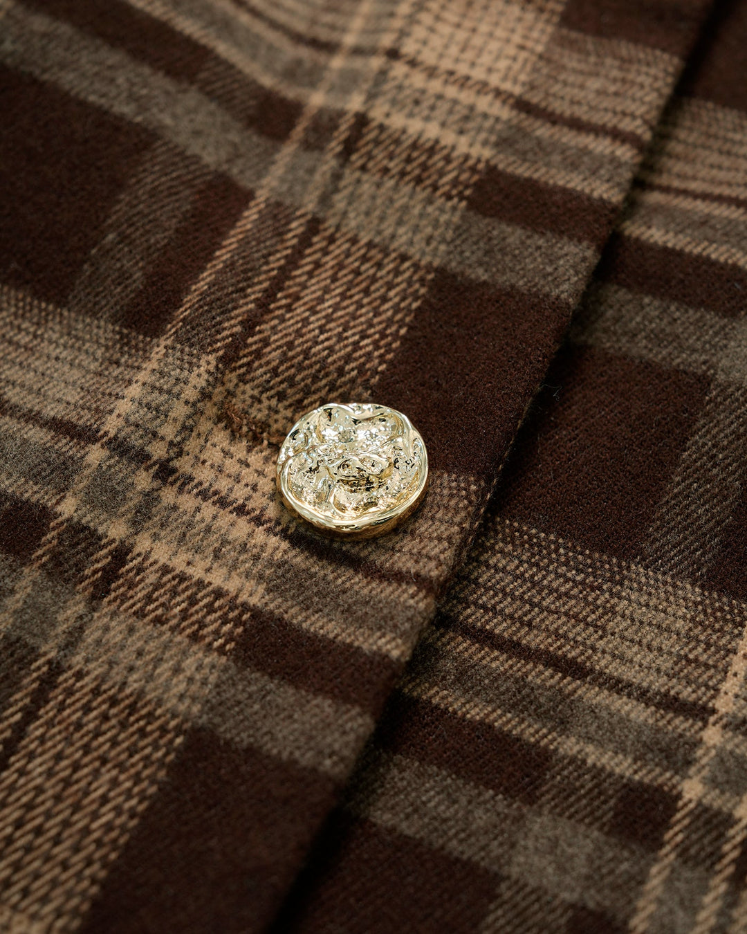 Morgan and Brooke | Brown Plaid Single Breasted Jacket