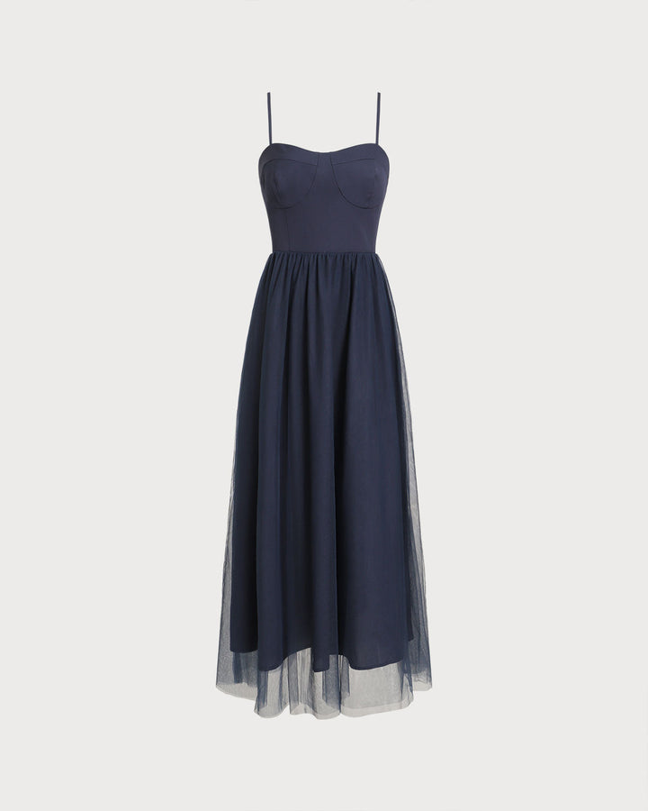 Morgan and Brooke | Flowy Maxi Dress for Women in Blue