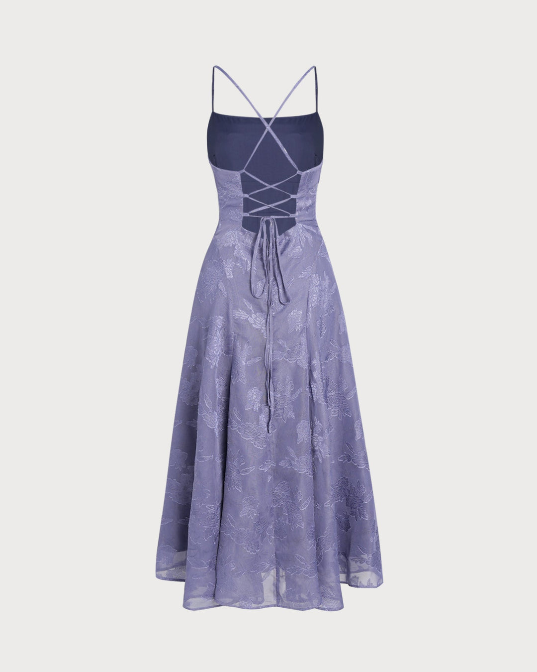 Morgan and Brooke | Jacquard Slip Maxi Dress for Women in Blue