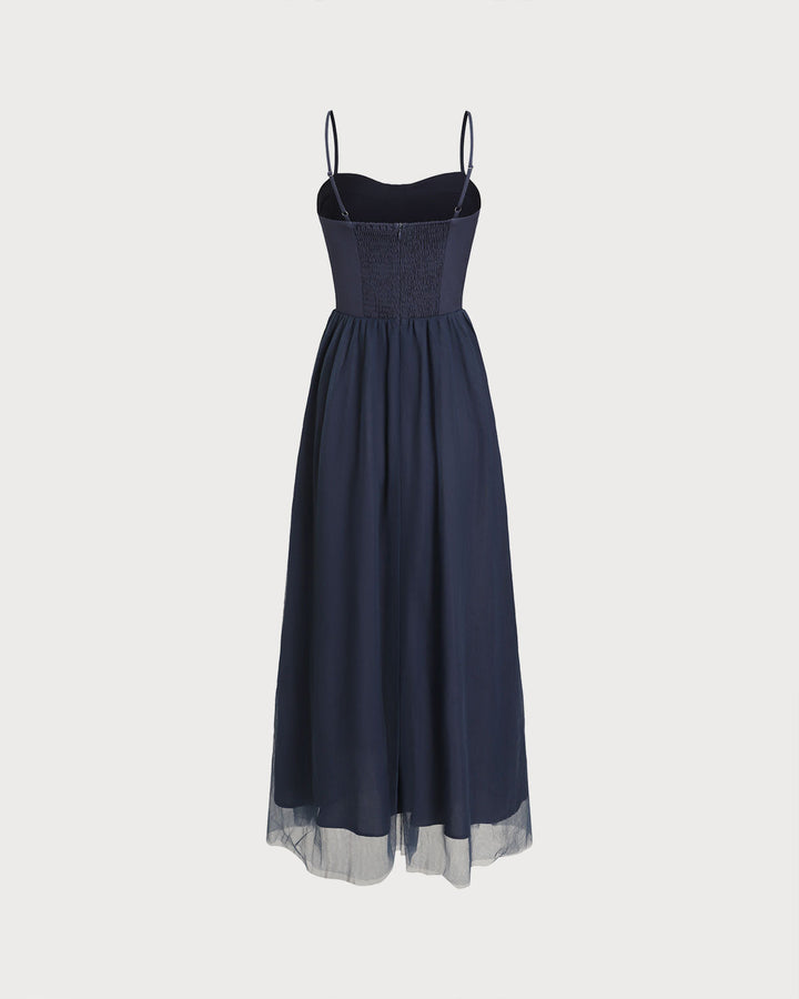 Morgan and Brooke | Flowy Maxi Dress for Women in Blue