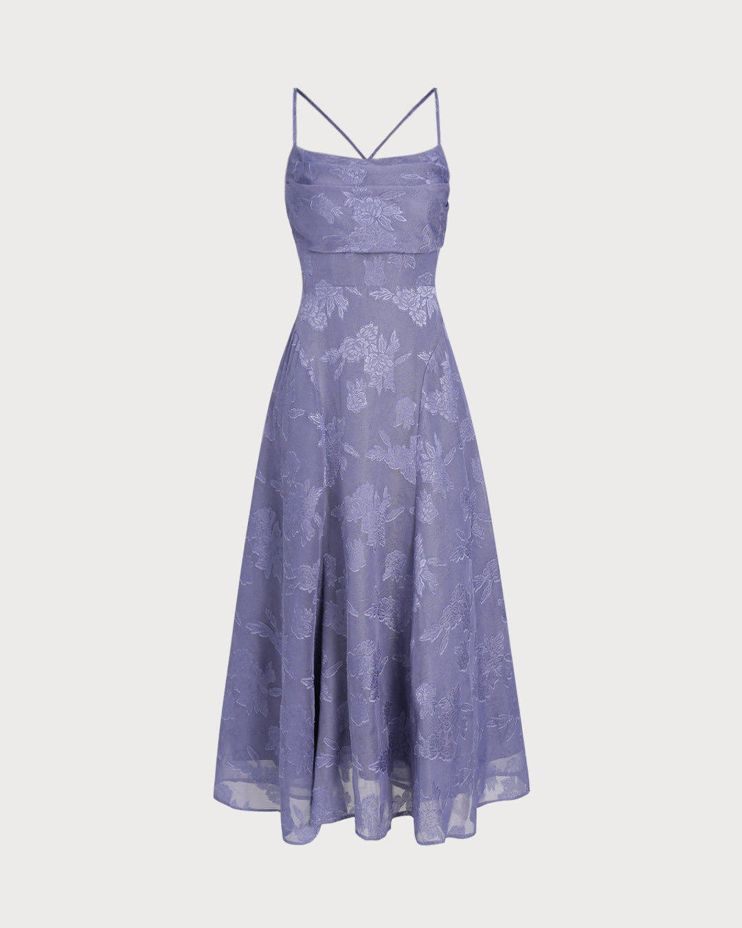 Morgan and Brooke | Jacquard Slip Maxi Dress for Women in Blue
