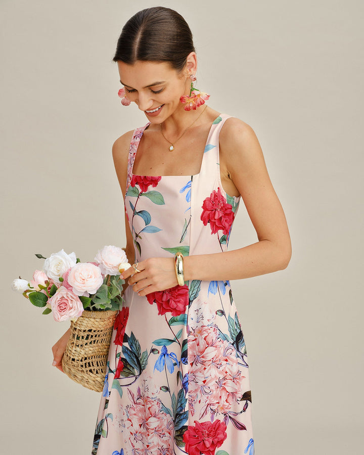 Morgan and Brooke | Floral A-Line Maxi Dress for Women
