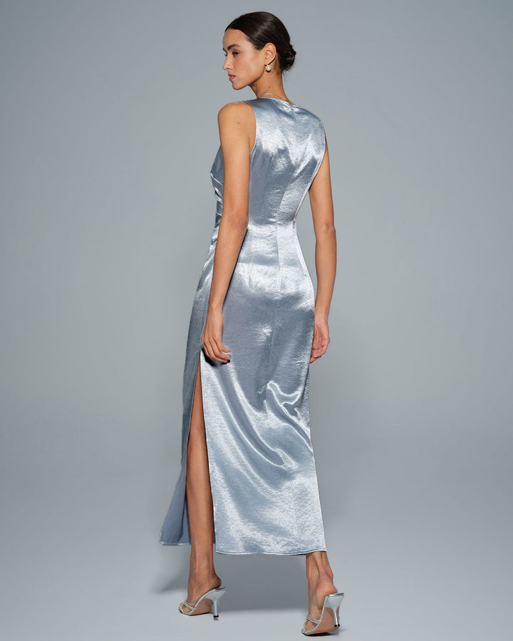 Morgan and Brooke | Light Blue Pleated Maxi Dress