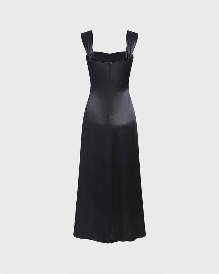 Morgan and Brooke | A-Line Slip Maxi Dress, Black