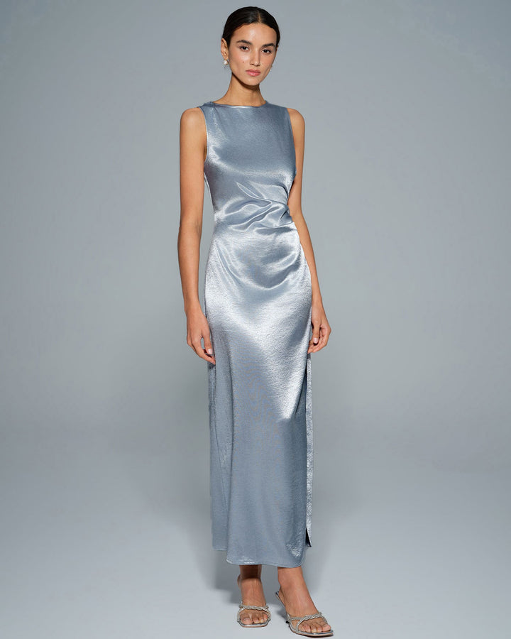 Morgan and Brooke | Light Blue Pleated Maxi Dress