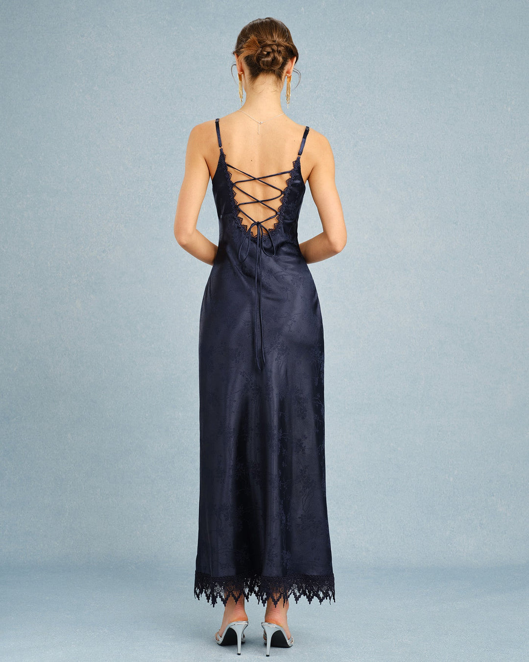 Morgan and Brooke | Navy Lace Maxi Dress