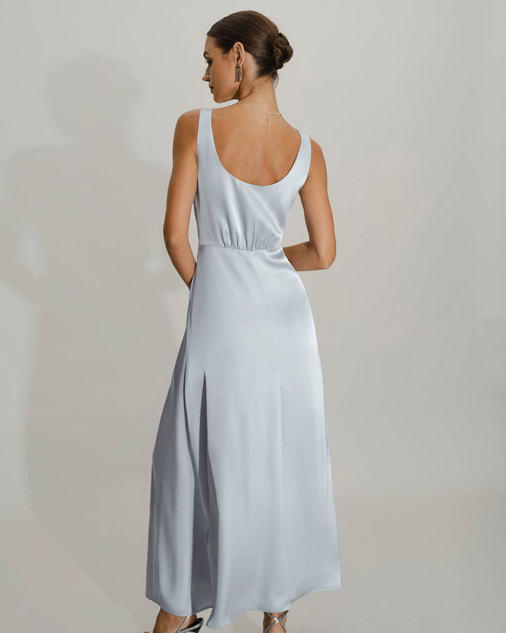 Morgan and Brooke | Grey A-Line Maxi Dress