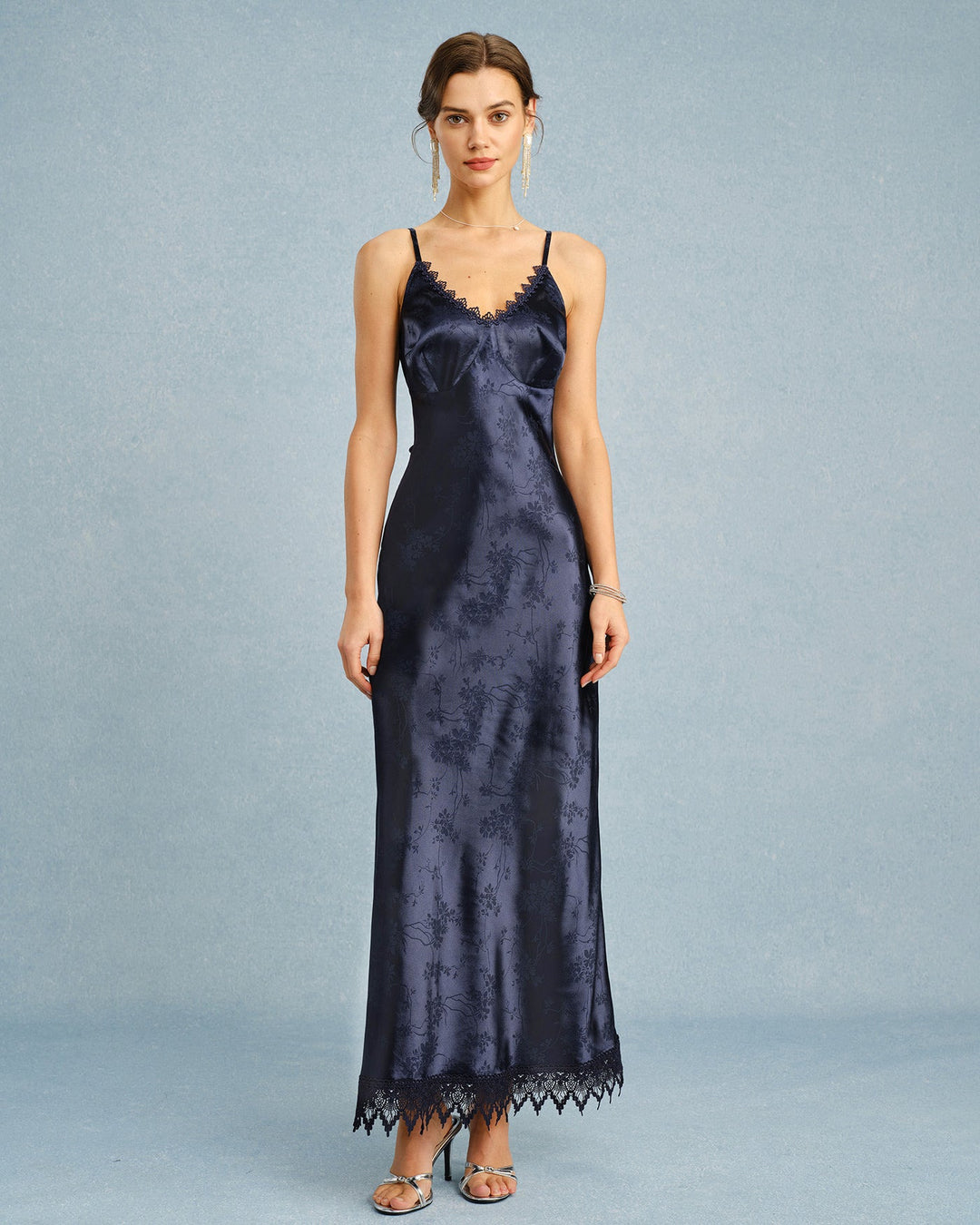 Morgan and Brooke | Navy Lace Maxi Dress