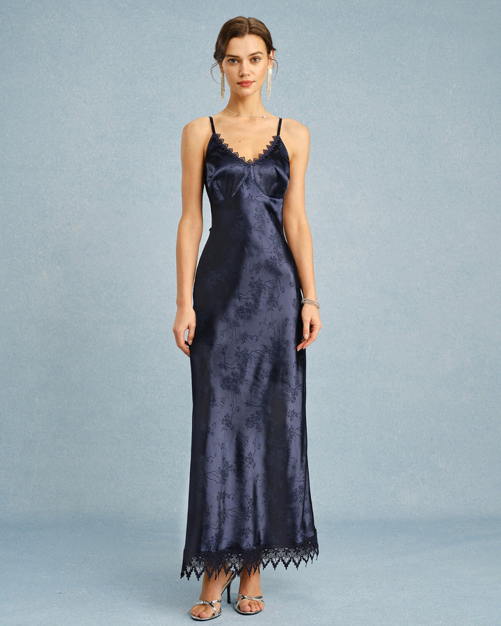 Morgan and Brooke | Navy Lace Maxi Dress