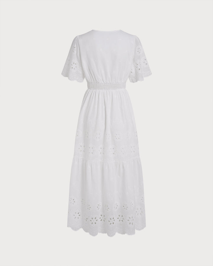 Morgan and Brooke | Floral Maxi Dress for Women in White
