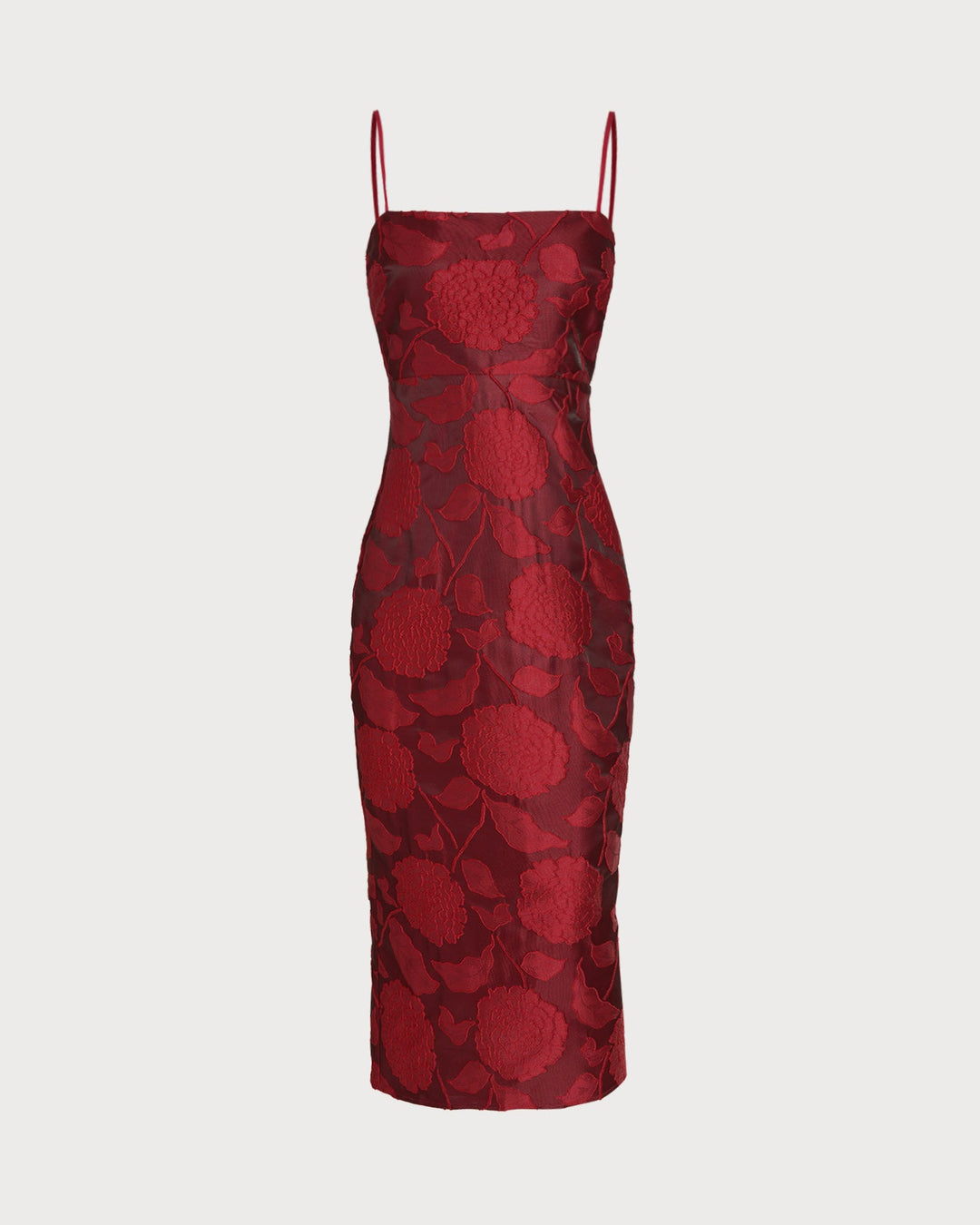 Morgan and Brooke | Jacquard Maxi Dress for Women in Red