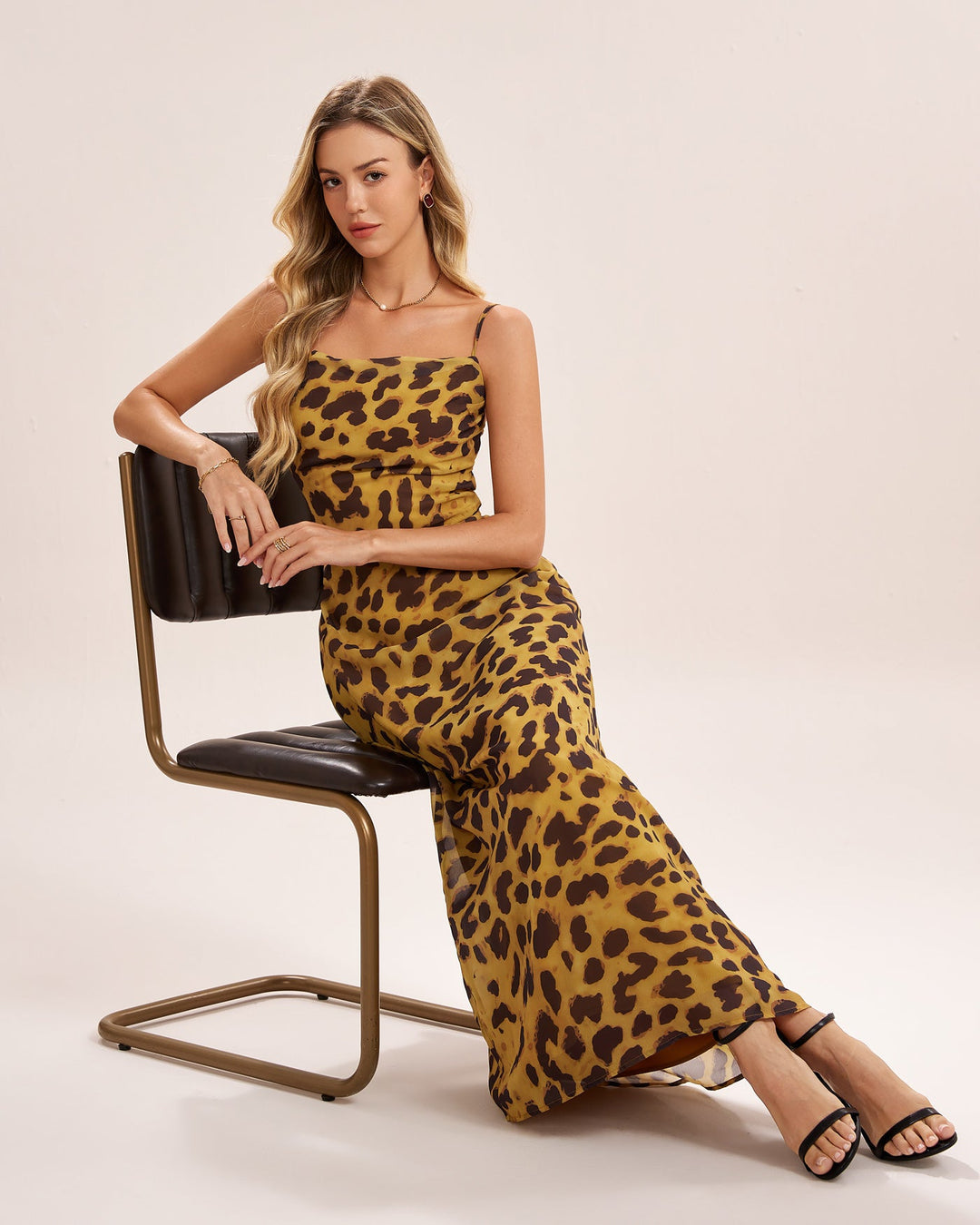 Morgan and Brooke | Yellow Cross Slip Maxi Dress