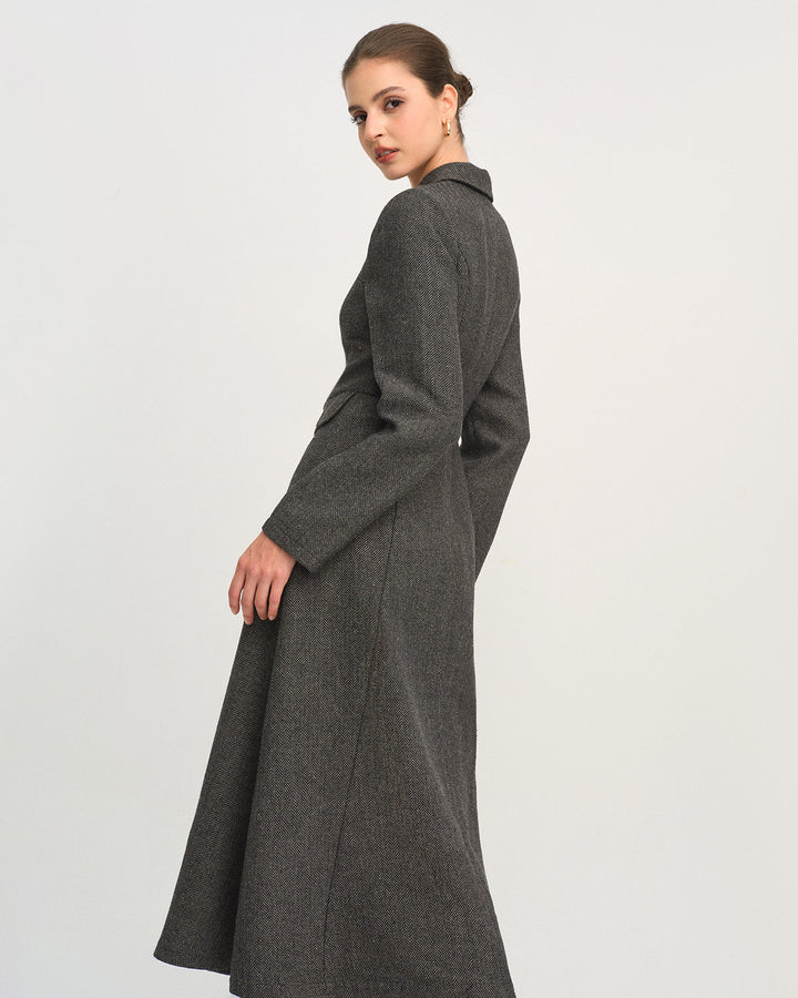 Morgan and Brooke | Grey A-Line Maxi Dress