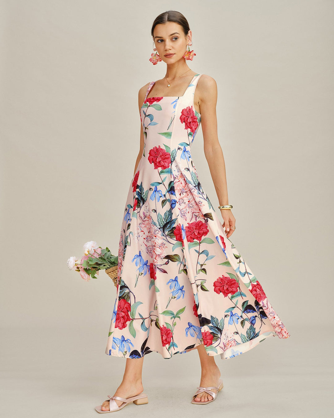 Morgan and Brooke | Floral A-Line Maxi Dress for Women