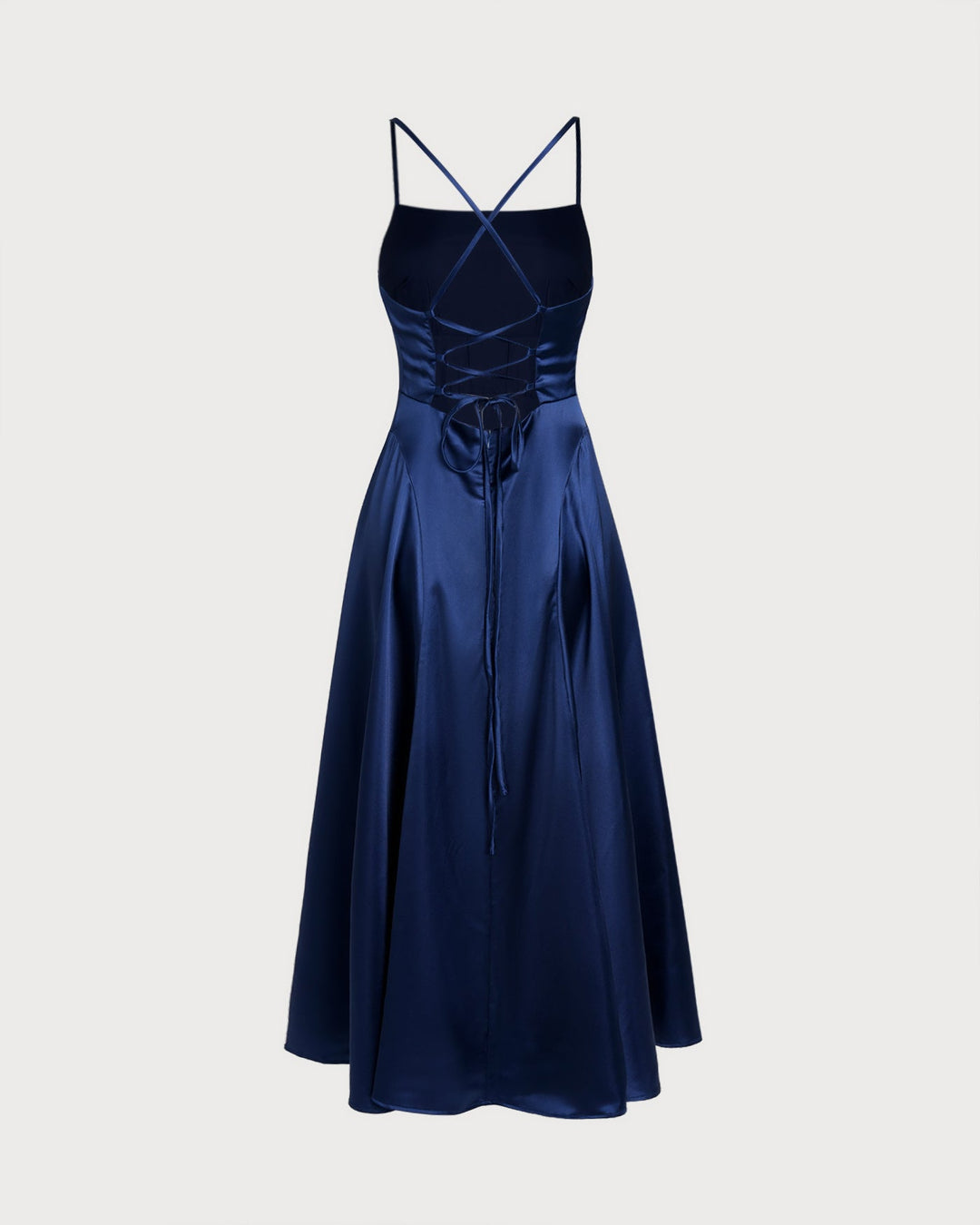 Morgan and Brooke | Satin Maxi Dress for Women in Navy
