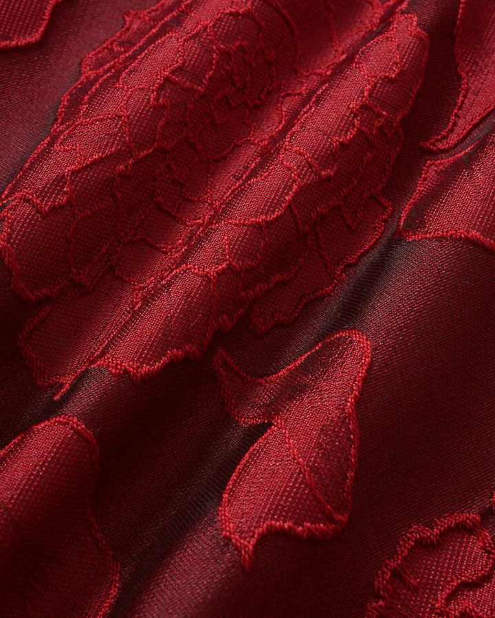 Morgan and Brooke | Jacquard Maxi Dress for Women in Red