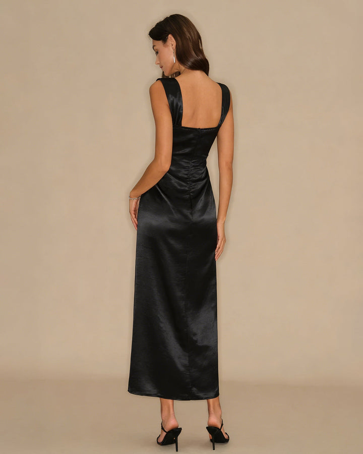 Morgan and Brooke | A-Line Slip Maxi Dress, Black