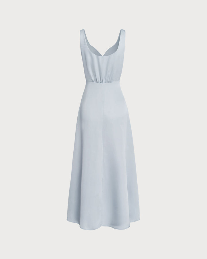 Morgan and Brooke | Grey A-Line Maxi Dress