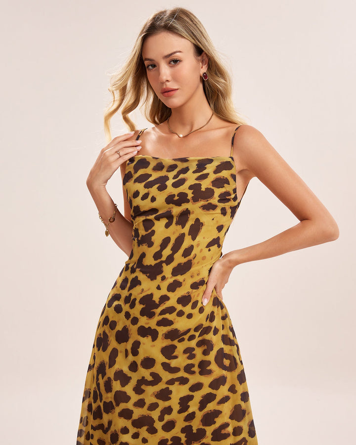 Morgan and Brooke | Yellow Cross Slip Maxi Dress