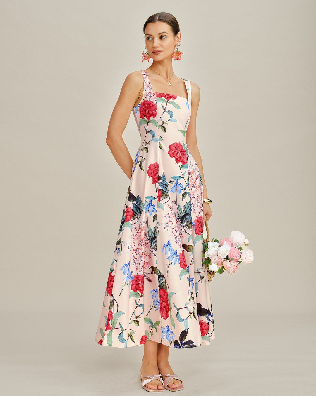 Morgan and Brooke | Floral A-Line Maxi Dress for Women