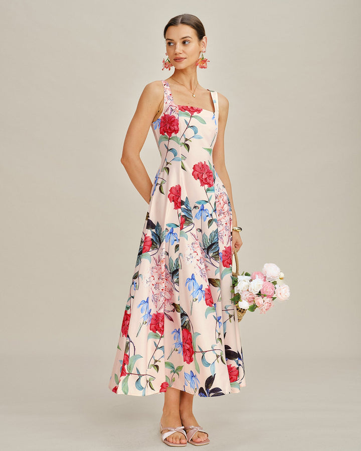 Morgan and Brooke | Floral A-Line Maxi Dress for Women
