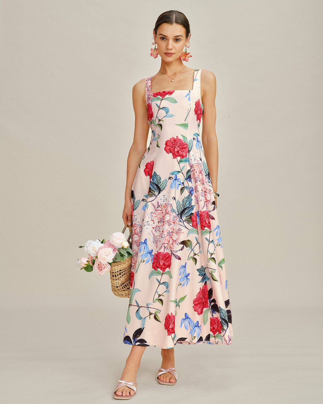 Morgan and Brooke | Floral A-Line Maxi Dress for Women
