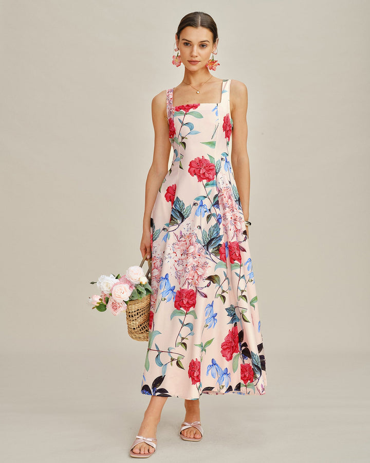 Morgan and Brooke | Floral A-Line Maxi Dress for Women