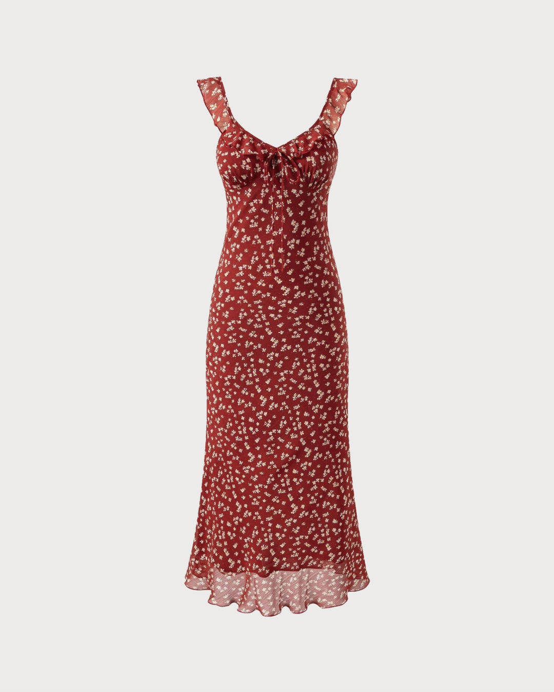 Morgan and Brooke | Floral Slip Maxi Dress, Women's, Red, Fit and Flare