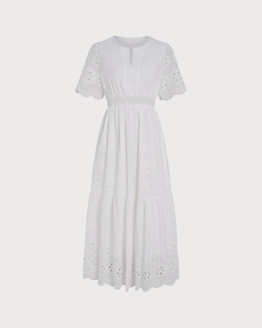 Morgan and Brooke | Floral Maxi Dress for Women in White