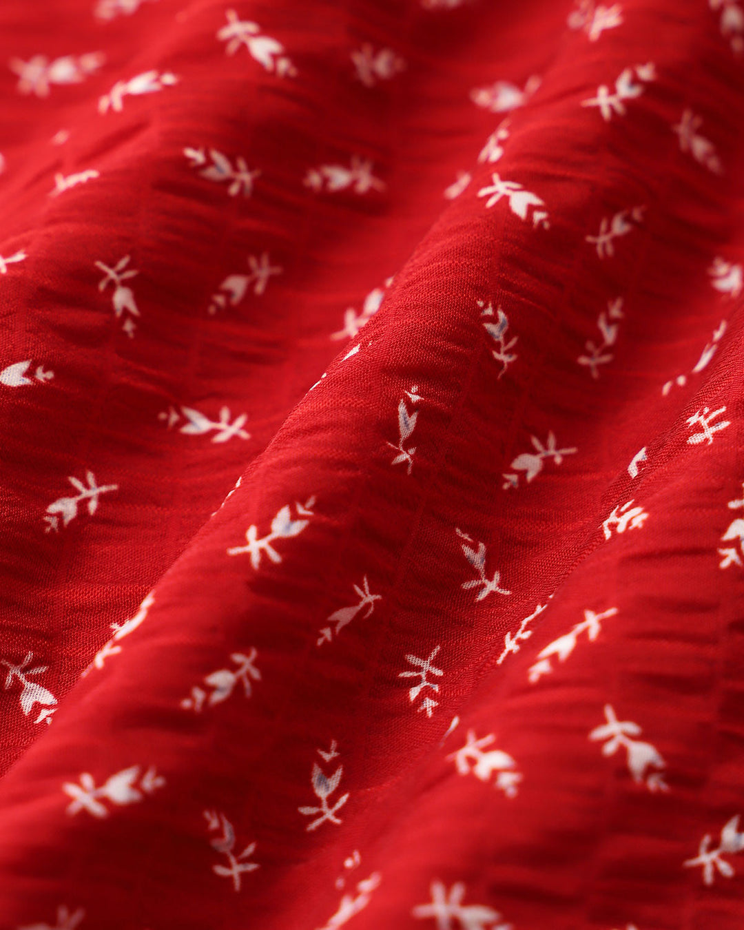 Morgan and Brooke | Floral V Neck Ruffle Maxi Dress for Women in Red