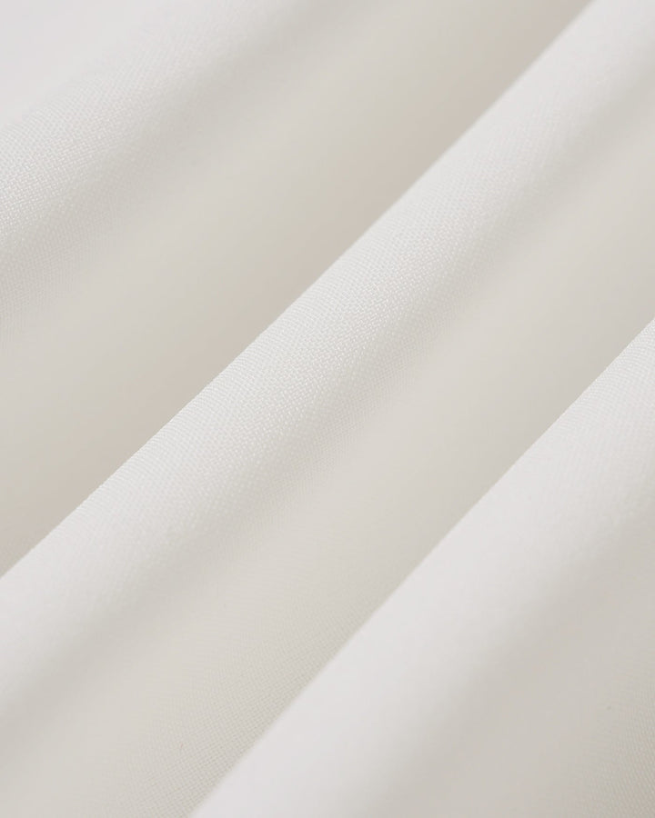 Morgan and Brooke | White Button Tie Midi Dress