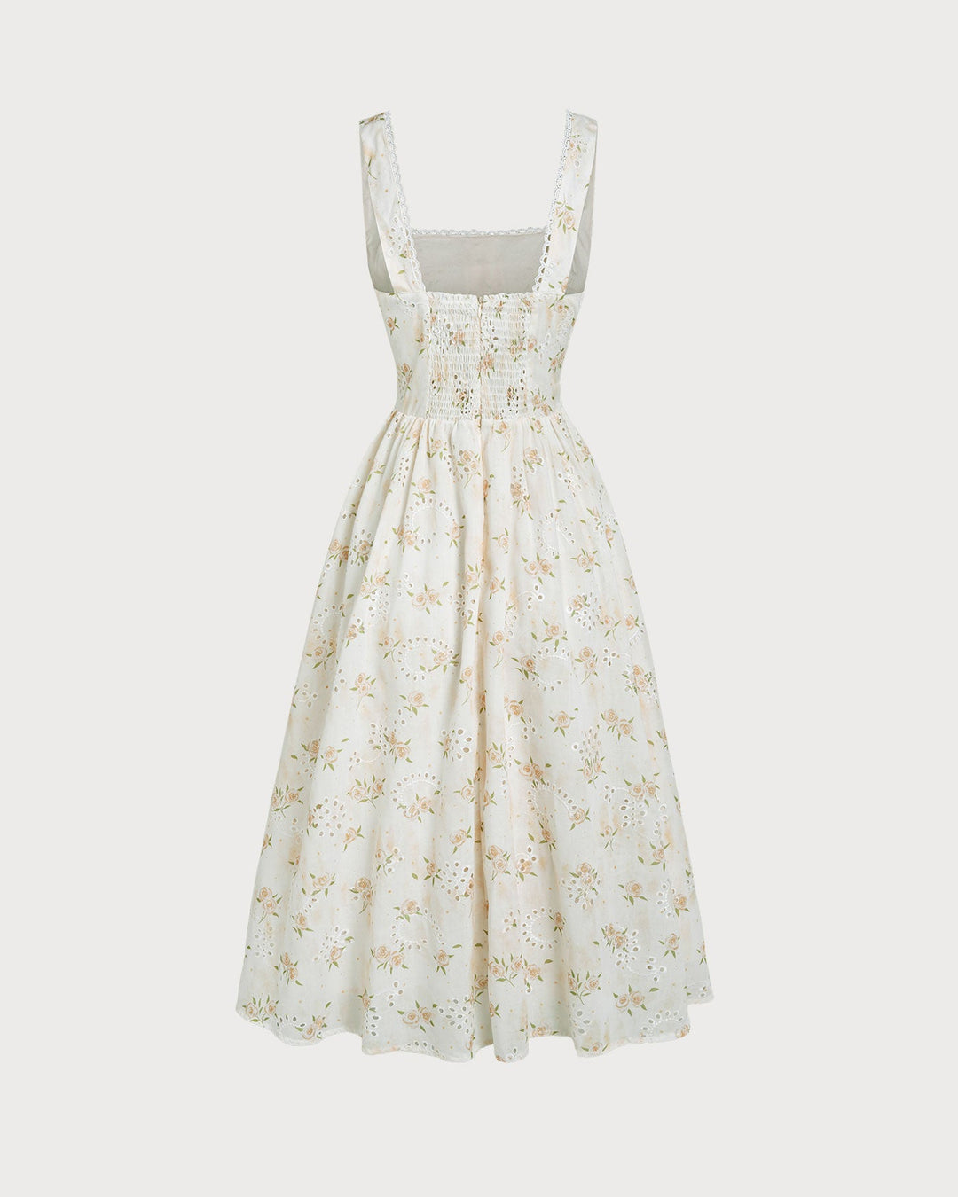 Morgan and Brooke | Floral Ruched Midi Dress for Women in Yellow