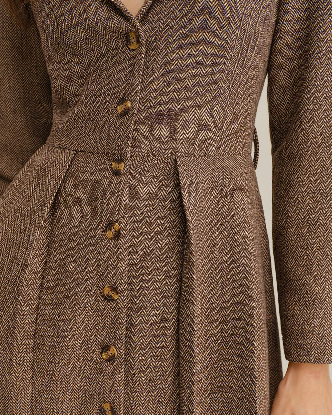 Morgan and Brooke | Brown A-Line Midi Dress