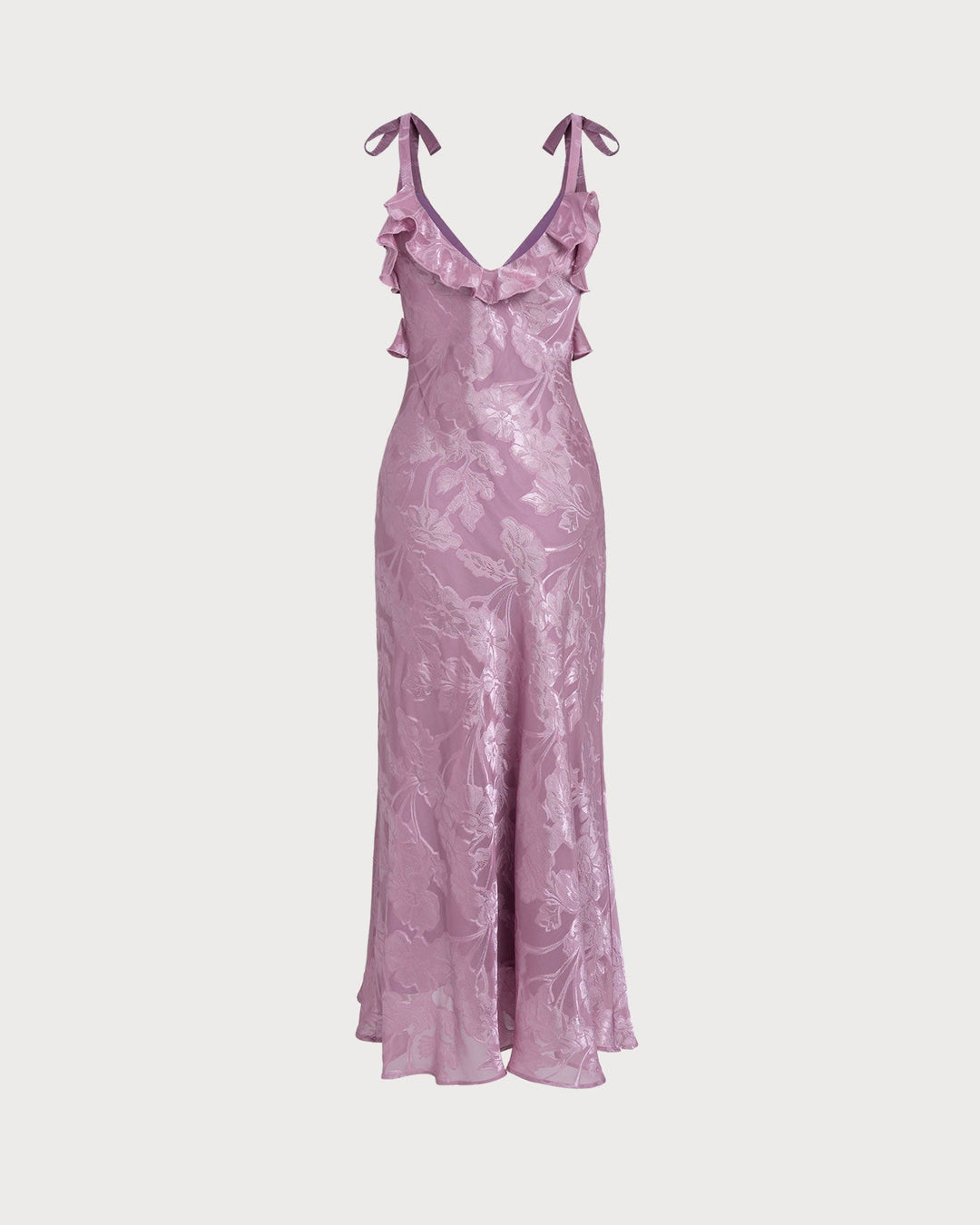 Morgan and Brooke | Jacquard Slip Maxi Dress for Women in Purple