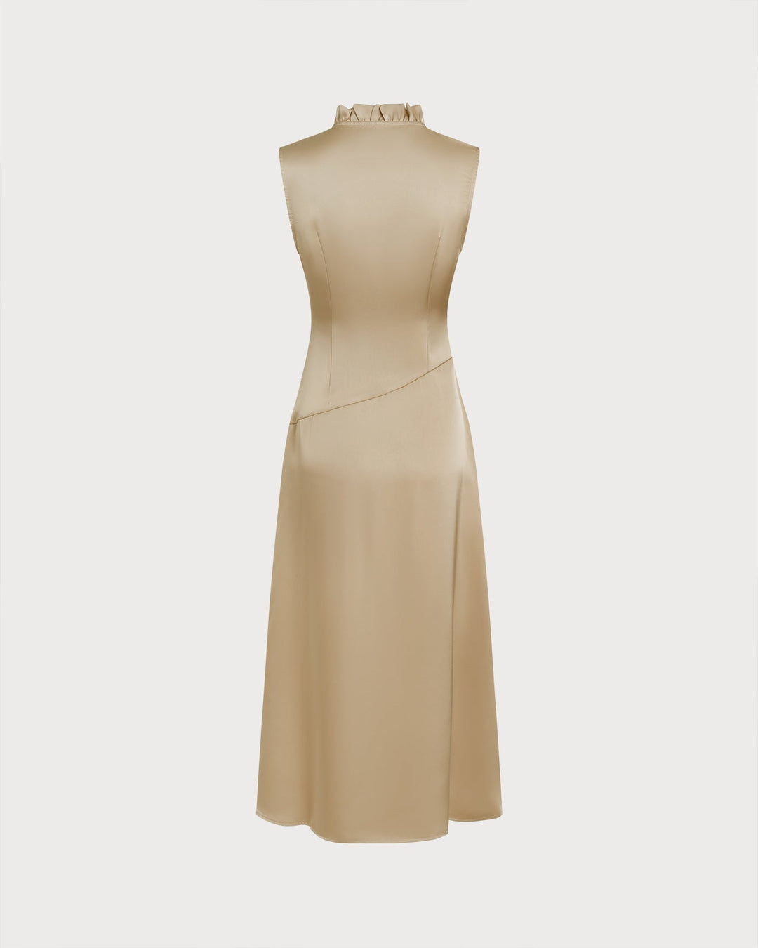 Morgan and Brooke | Ruffled Midi Dress for Women in Apricot