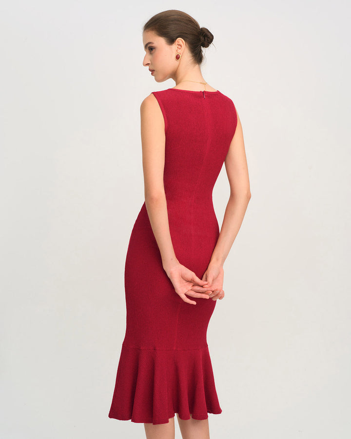 Morgan and Brooke | A-Line Midi Dress for Women in Red