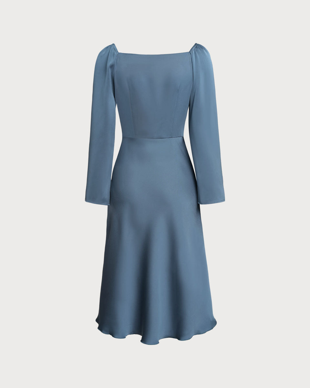 Morgan and Brooke | Cowl Neck A-Line Midi Dress for Women in Blue