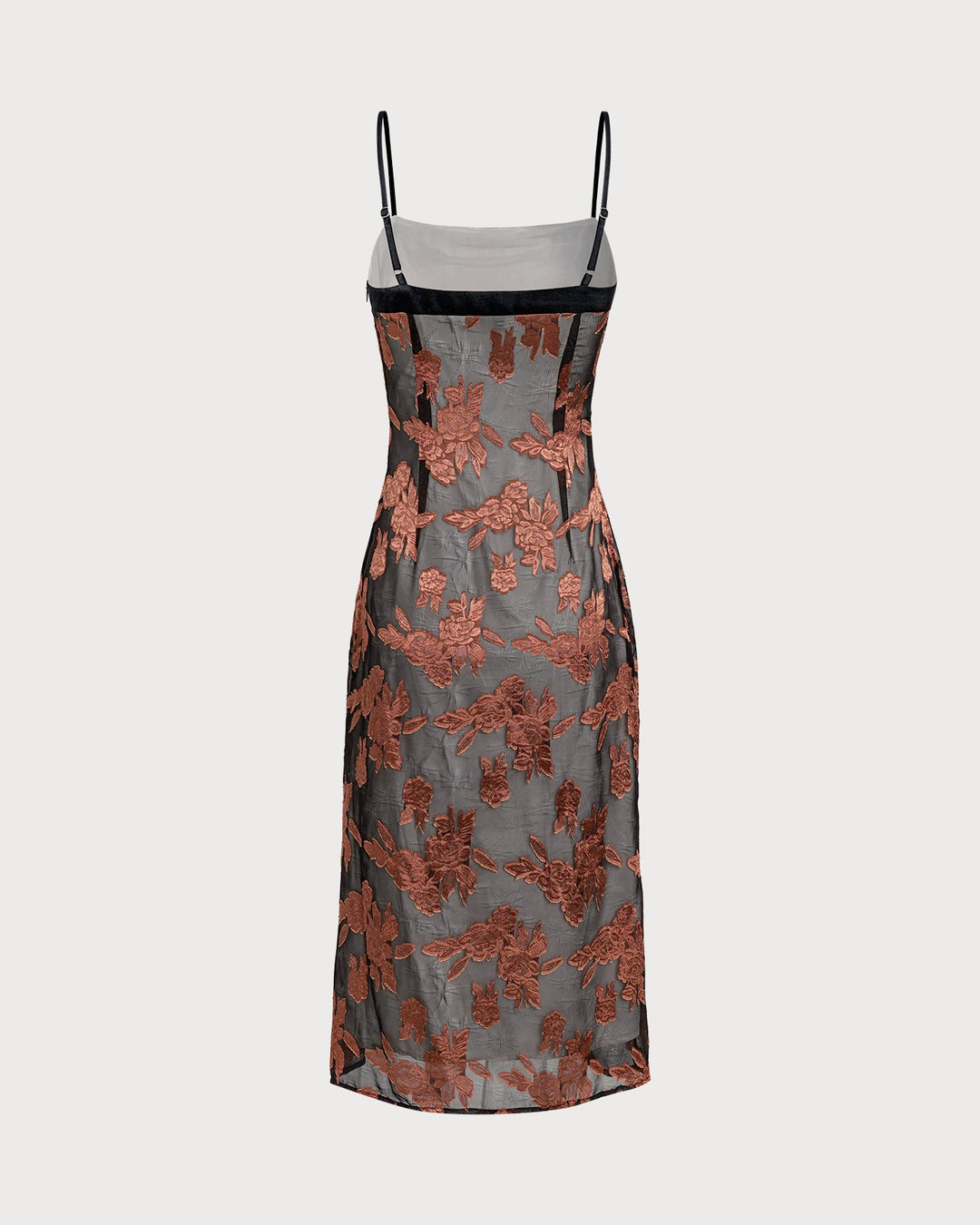 Morgan and Brooke | Floral Slip Midi Dress in Caramel
