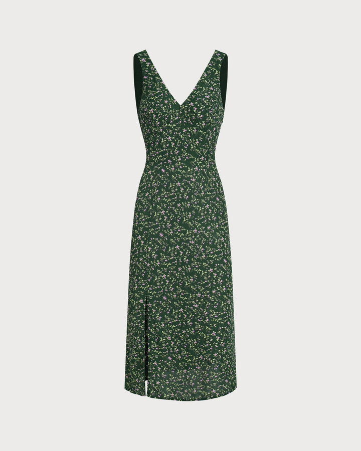 Morgan and Brooke | Floral Midi Dress for Women in Green