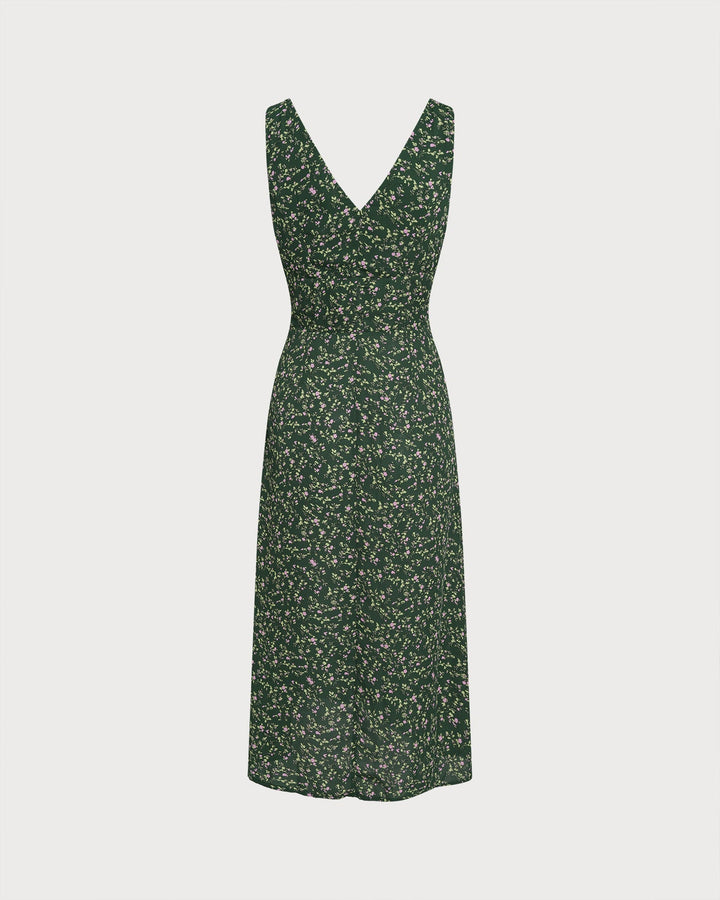 Morgan and Brooke | Floral Midi Dress for Women in Green