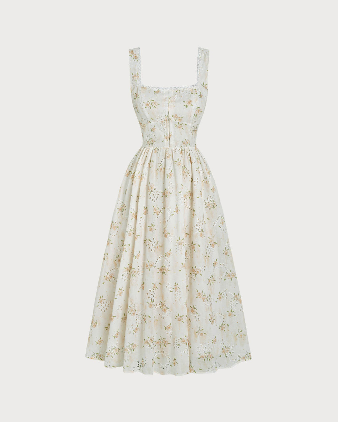 Morgan and Brooke | Floral Ruched Midi Dress for Women in Yellow