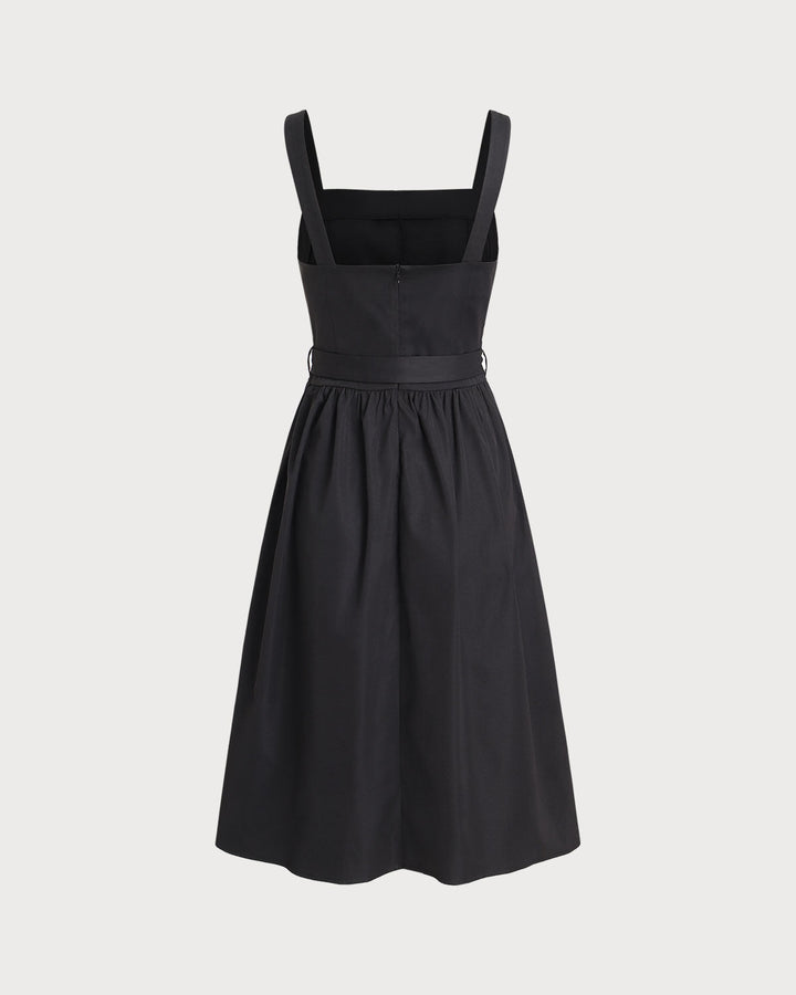 Morgan and Brooke | Black A-Line Midi Dress