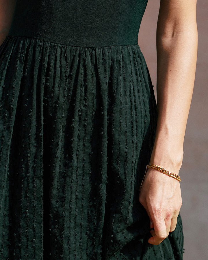 Morgan and Brooke | Sweetheart Neck Slip Midi Dress, Black