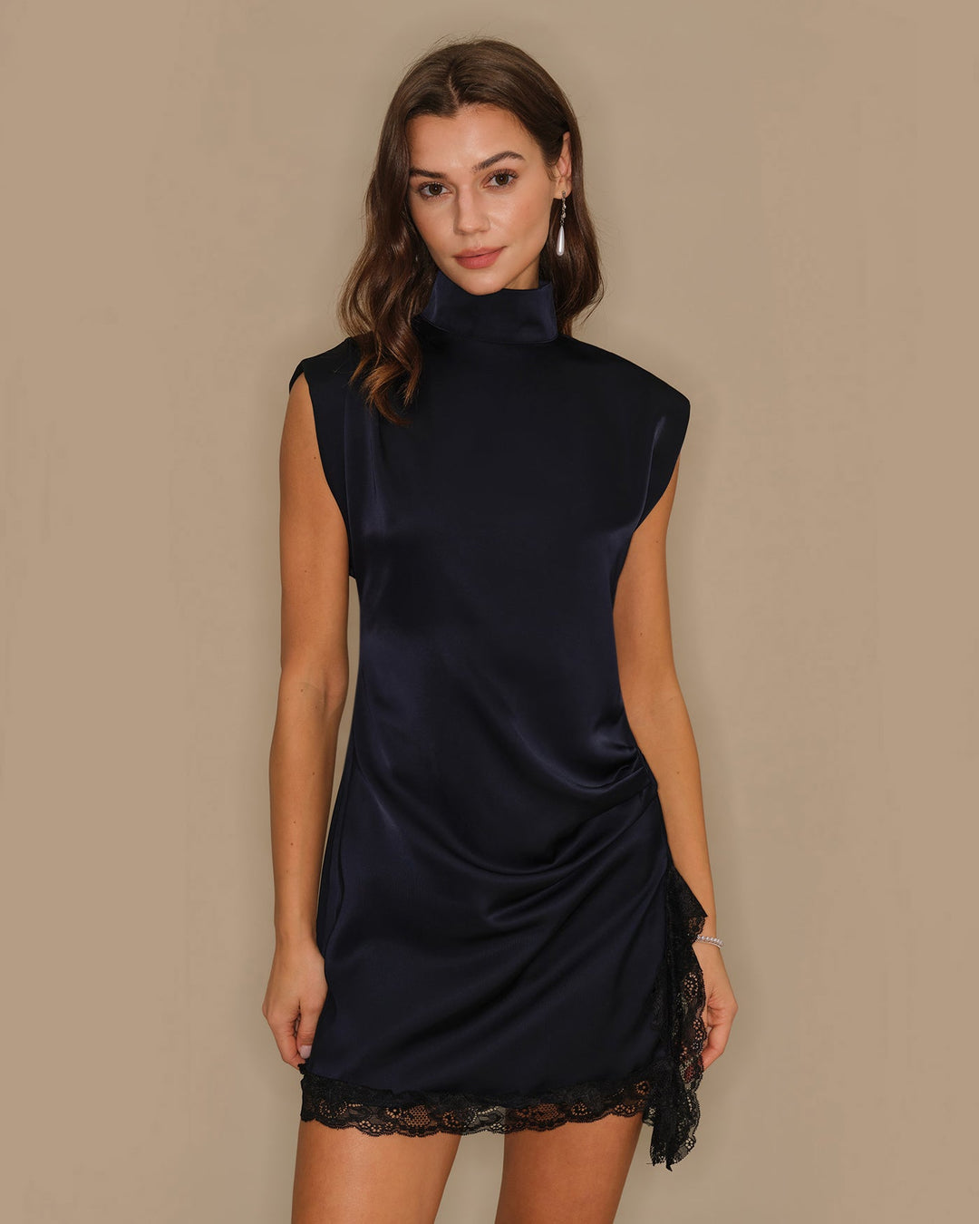 Morgan and Brooke | Lace Mini Dress for Women in Blue