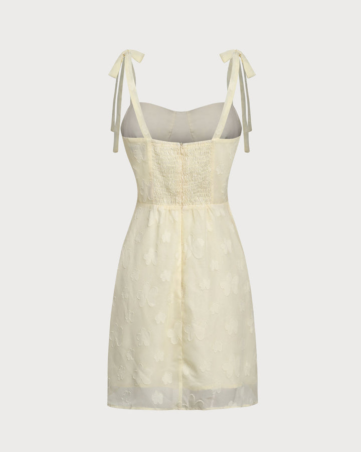 Morgan and Brooke | Yellow Jacquard Mini Dress