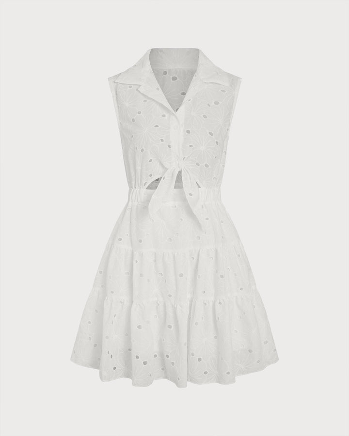 Morgan and Brooke | Cut Out Mini Dress for Women in White