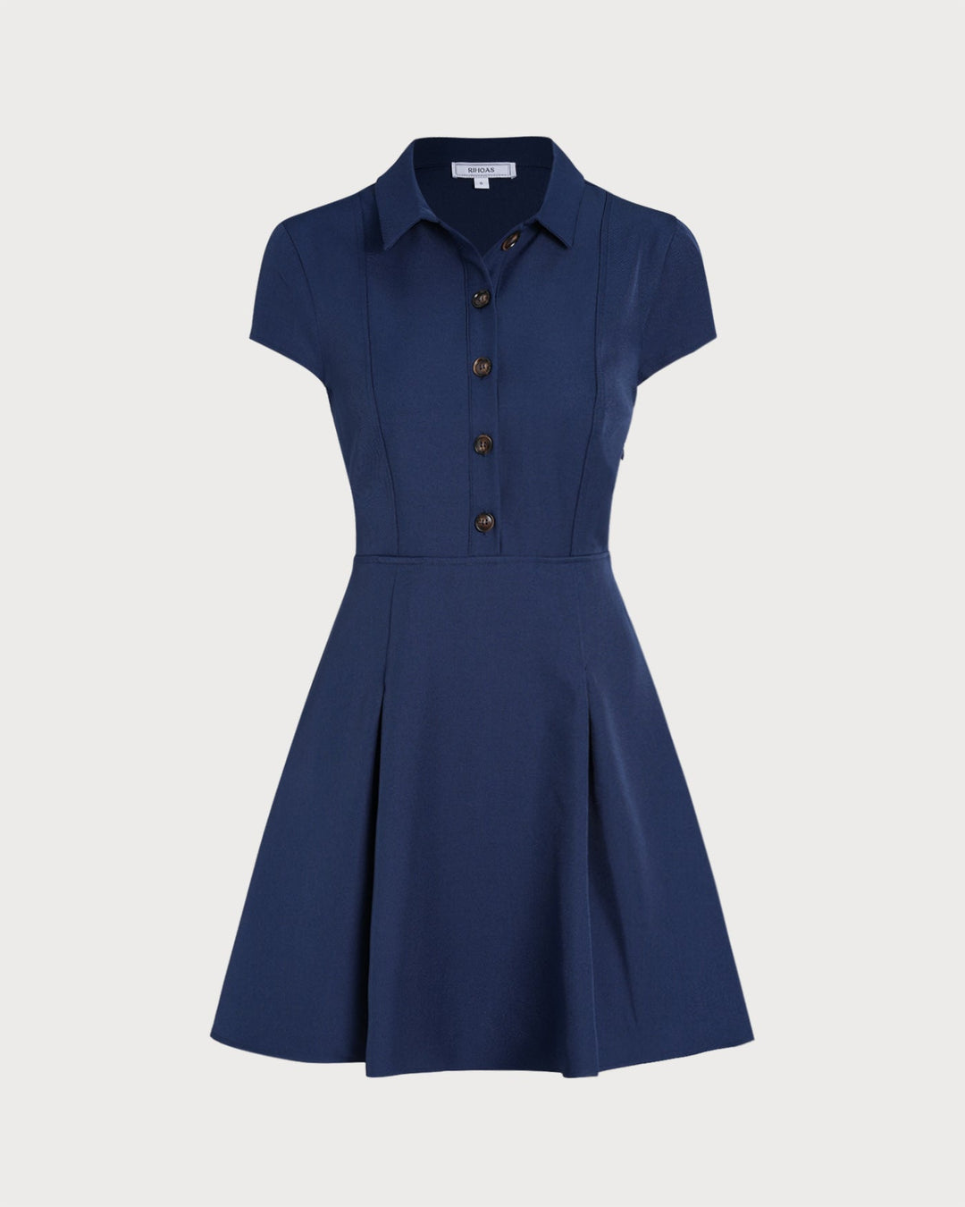 Morgan and Brooke | Navy Collar Button Mini Dress