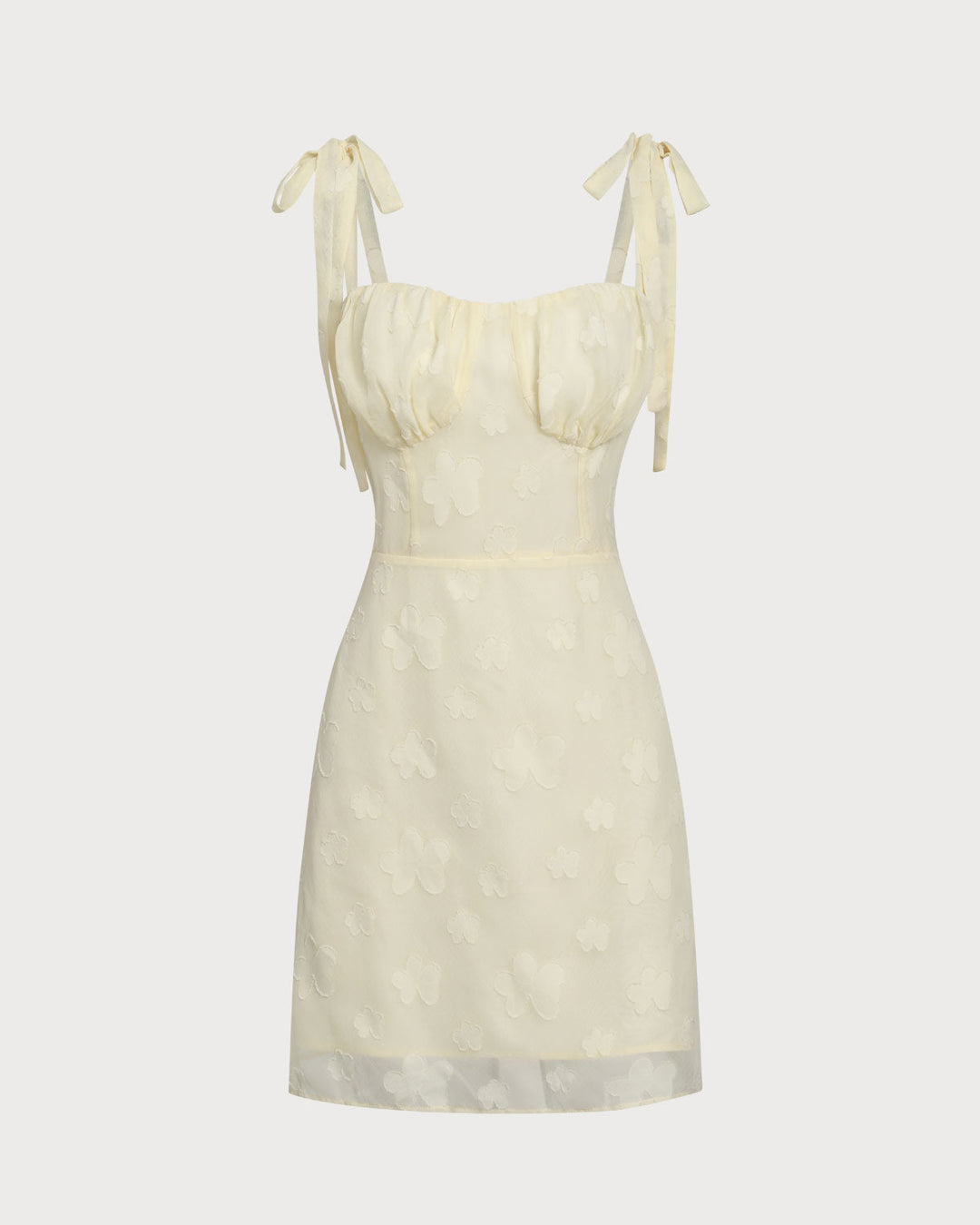 Morgan and Brooke | Yellow Jacquard Mini Dress